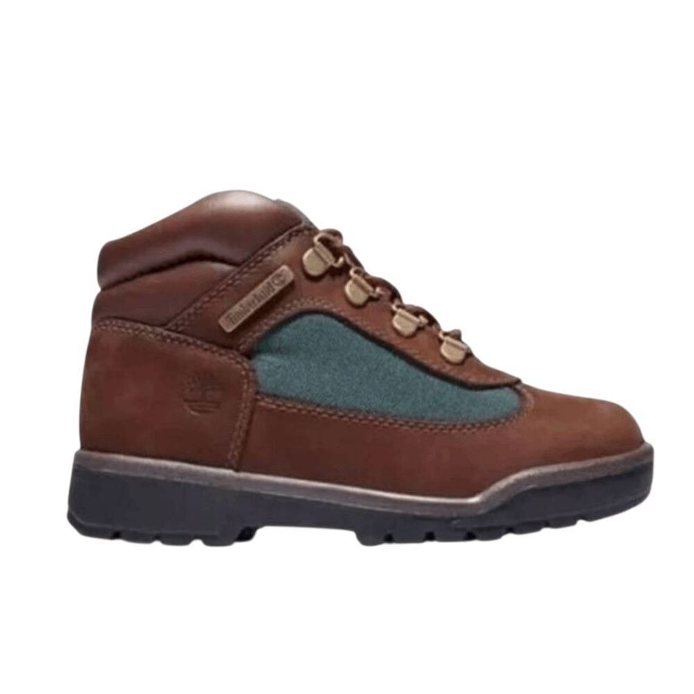 TIMBERLAND Field Mid 'Brown/Dark Olive' Hiking Boot Kid's Size 4